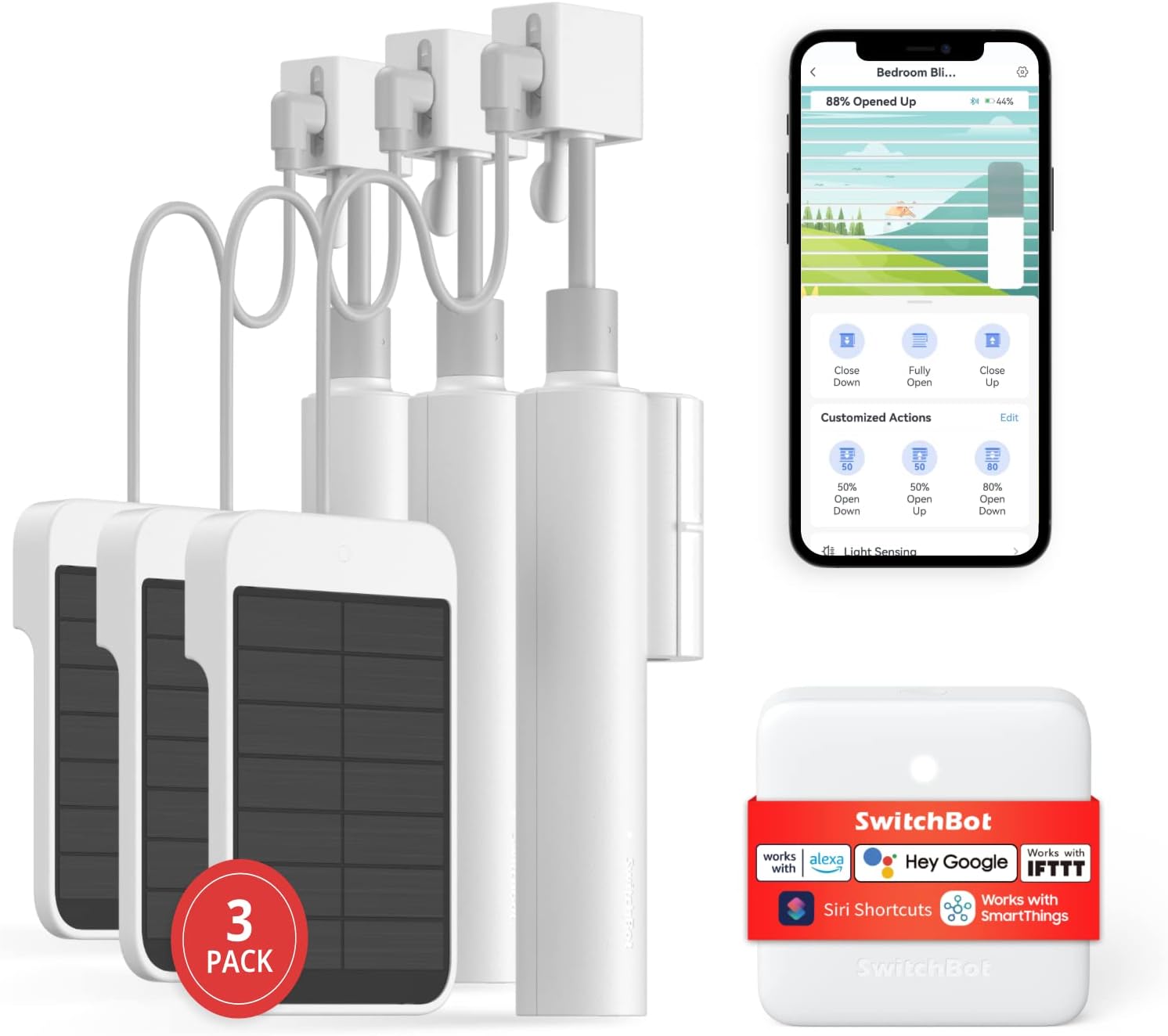 SwitchBot Smart Electric Motorized Blinds Kit - 3Pack with 2.4G WiFi Remote Control, Solar Powered, Compatible with Alexa, Google Home and Siri, Light Sensing Control, Unlimited Group Control 61avuleqhkl. ac sl1500 .jpg