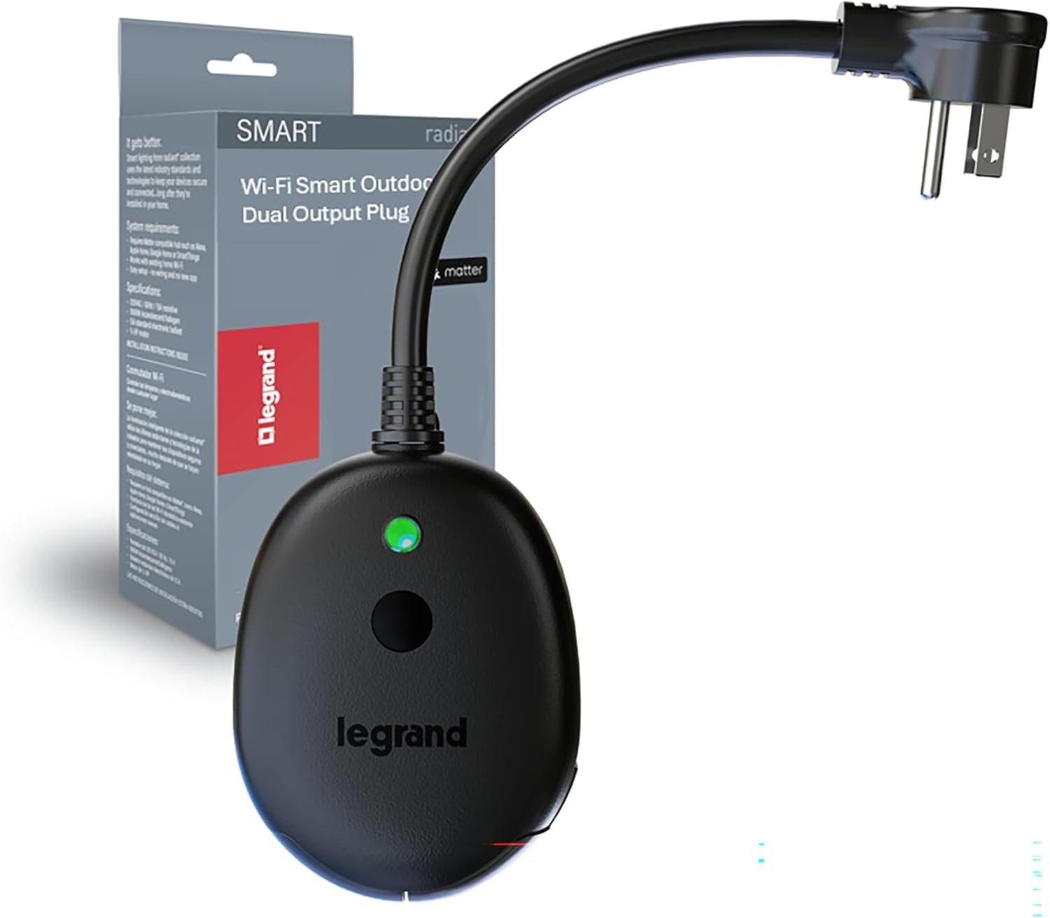 Legrand Wi-Fi Outdoor Dual Output Matter Smart Plug, Effortless Setup, Enhanced Compatibility with Apple HomeKit, Google Home, Alexa & SmartThings, Matter Smart Home, Pack of 1 WWMP31 61tp2sce0ql. ac sl1500 .jpg