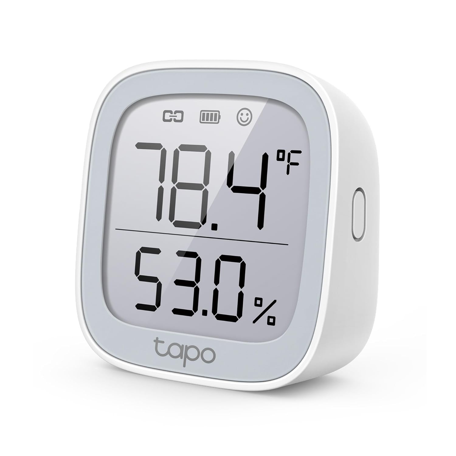 Tapo Smart Temperature and Humidity Monitor, 2.7" E-Ink Display, Swiss-Made Sensor, Real-Time Notification, Visual Graphics, Hub Required, White (T315) 61sbiritcsl. sl1500 .jpg