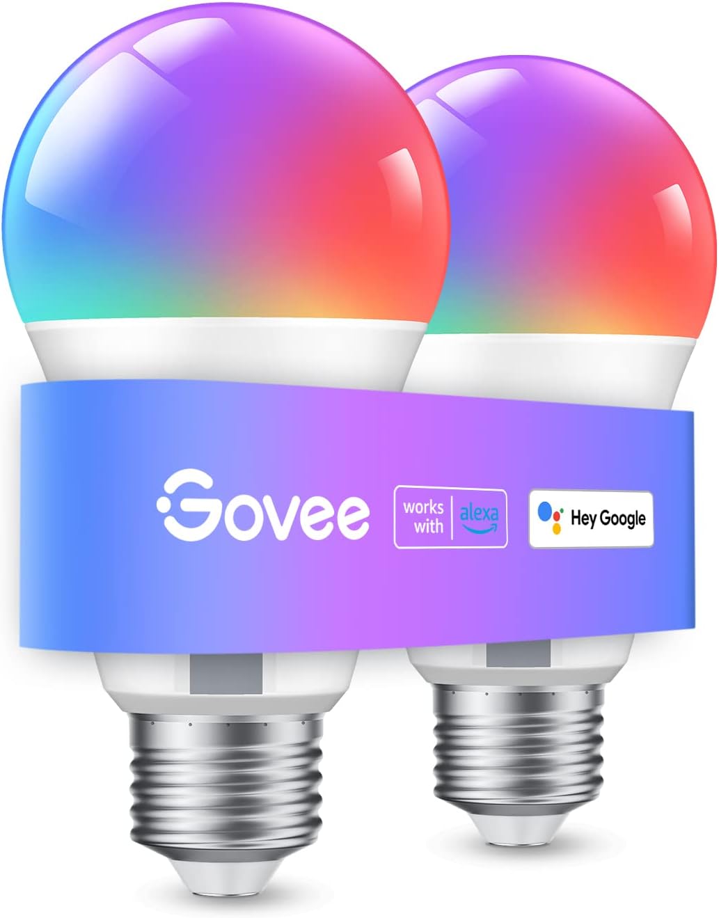 Govee Smart Light Bulbs, WiFi & Bluetooth Color Changing Light Bulbs, Music Sync, 16 Million DIY Colors RGBWW Color Lights Bulb, Work with Alexa, Google Assistant Home App, 800 Lumen, 2 Pack 61xhrlouftl. ac sl1500 .jpg