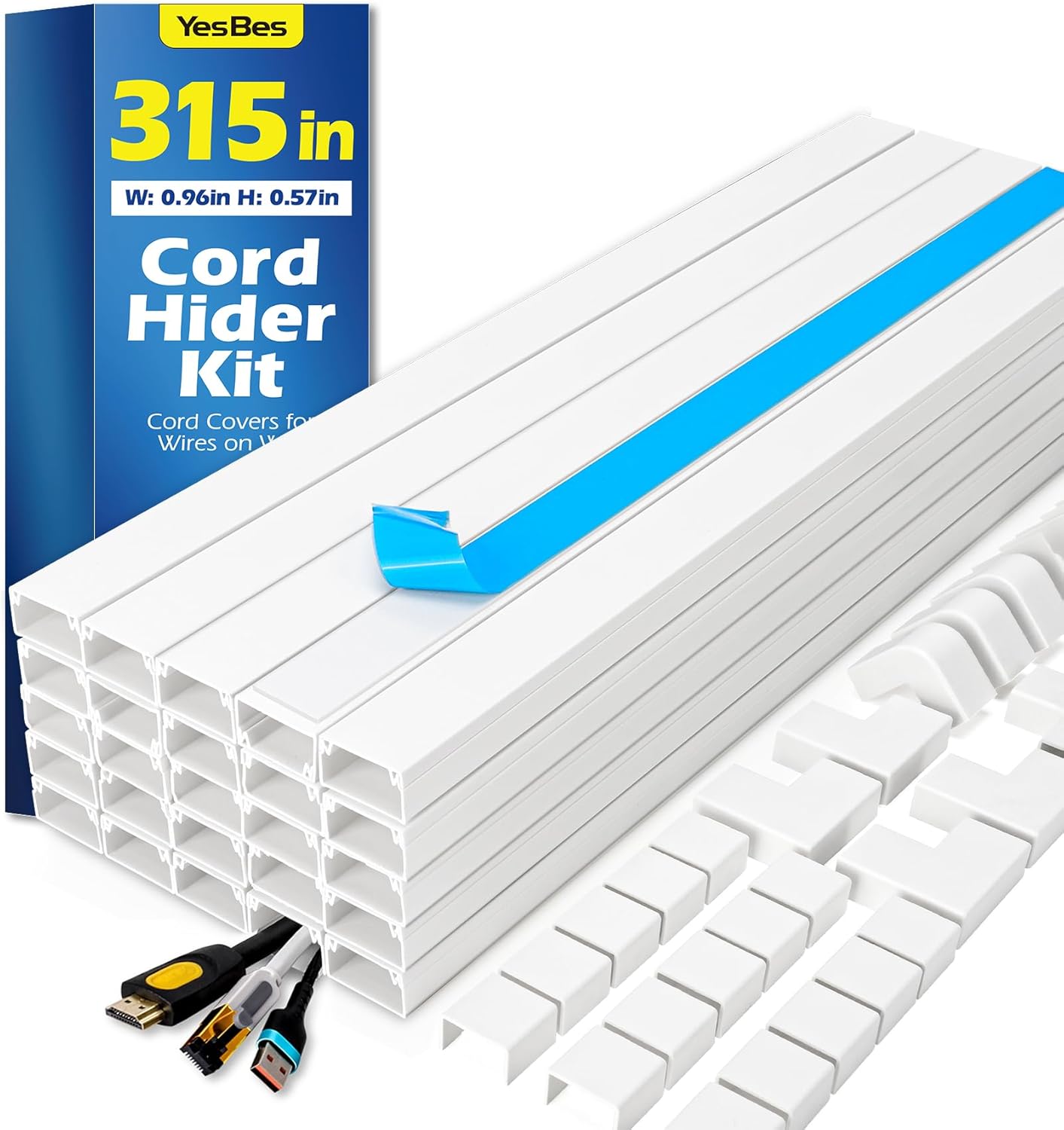 315in Cord Hider Kit, Paintable Cable Raceway, Cord Covers for Wires on Wall, Cord Hider for Wall Mount tv, tv Cable Hider Wall kit, Wire Covers for Cords, 20X L15.7in X W0.96in X H0.57in, White 71v2c0vdayl. ac sl1500 .jpg