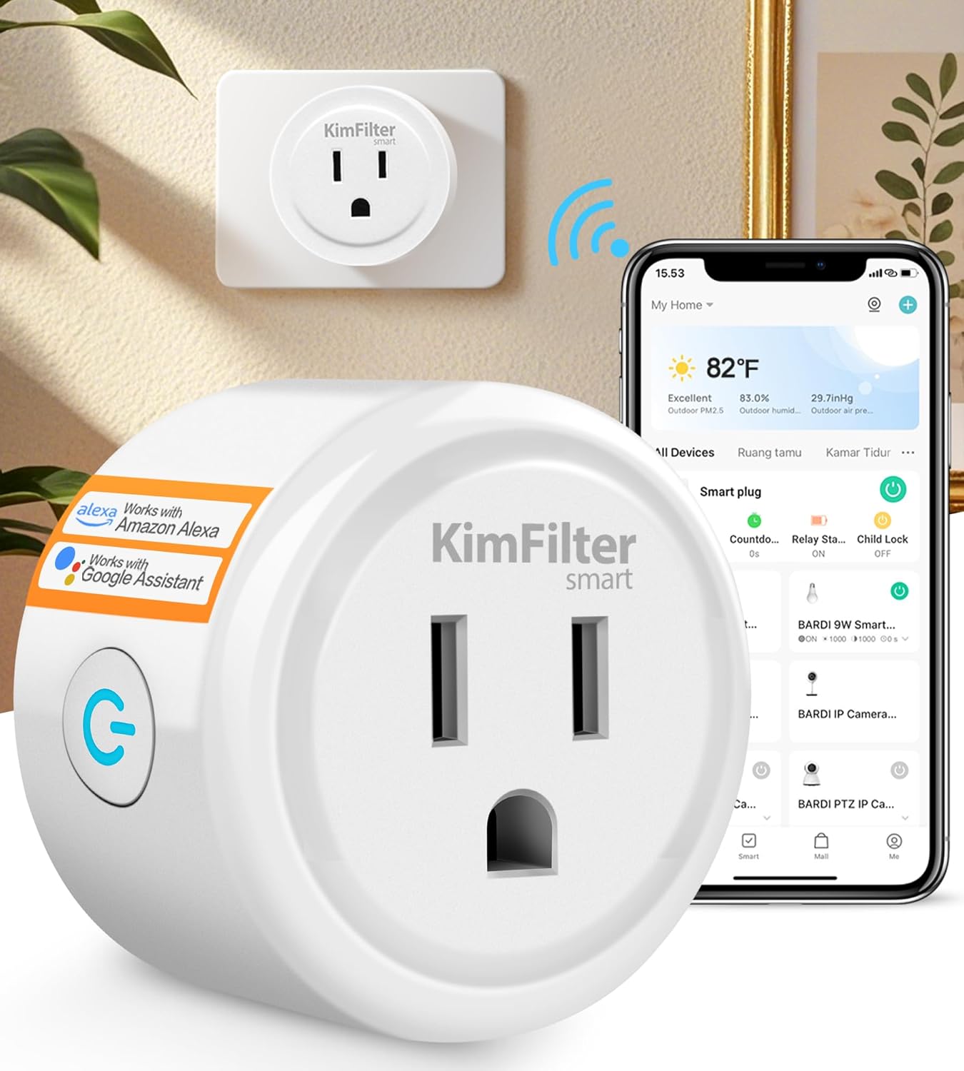 Mini Smart Plug, WiFi Socket Works with 2.4GHz Network Only, App Controlled Outlet with Timer & Group Controller for Home, FCC Certified Smart Life Plugs Supports Alexa & Google Home 71gtapiitml. sl1500 .jpg