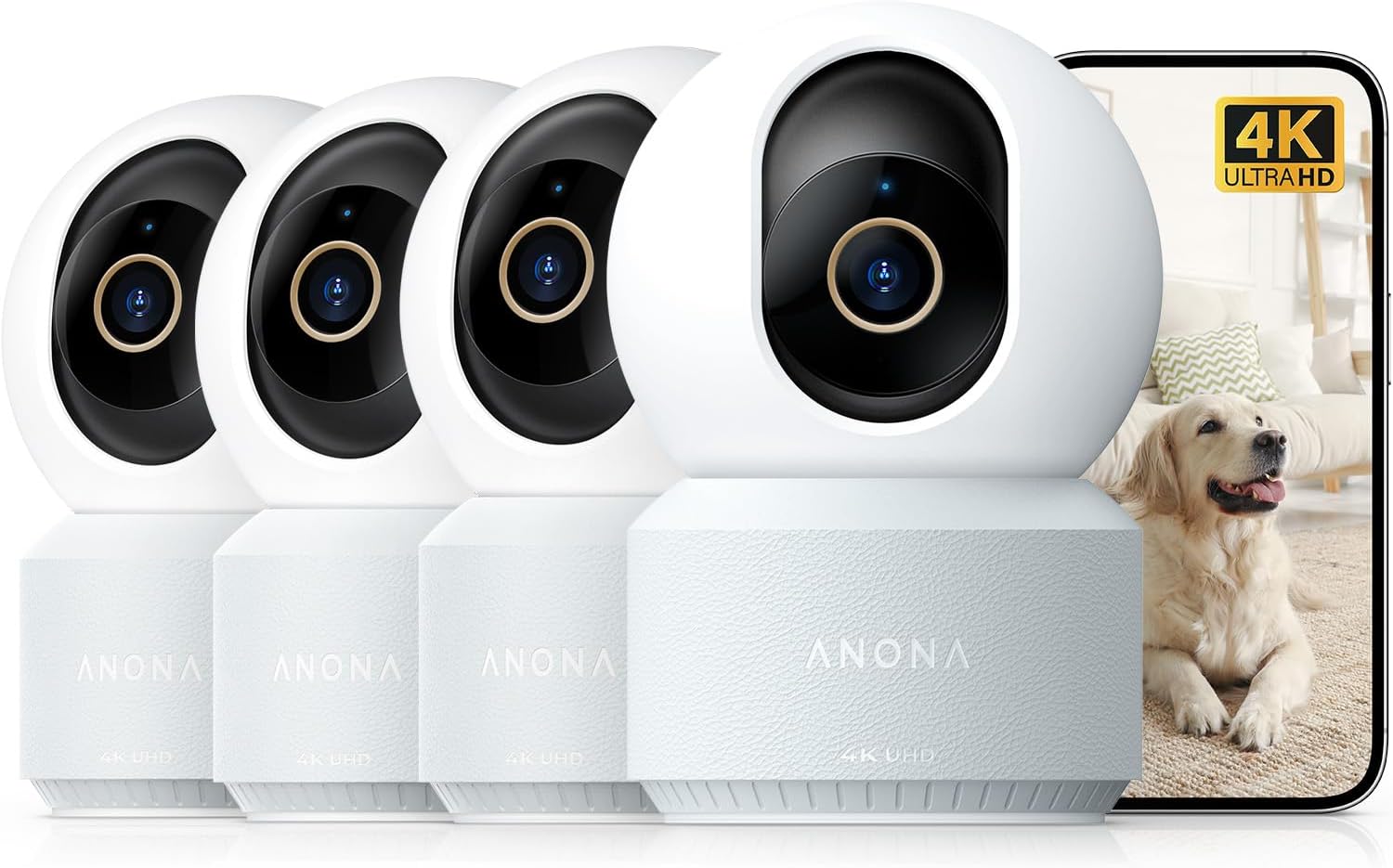 Anona 4K UHD Indoor Camera, Pet/Dog/Baby Security Camera with Phone App, 360°Pan-Tilt, 2.4G/5G Dual-Band Wi-Fi 6, Auto-Tracking, Person/Pet/Baby Crying Detection, Privacy Mode, Two-Way Audio, 4 Pack 61q14r38adl. ac sl1500 .jpg