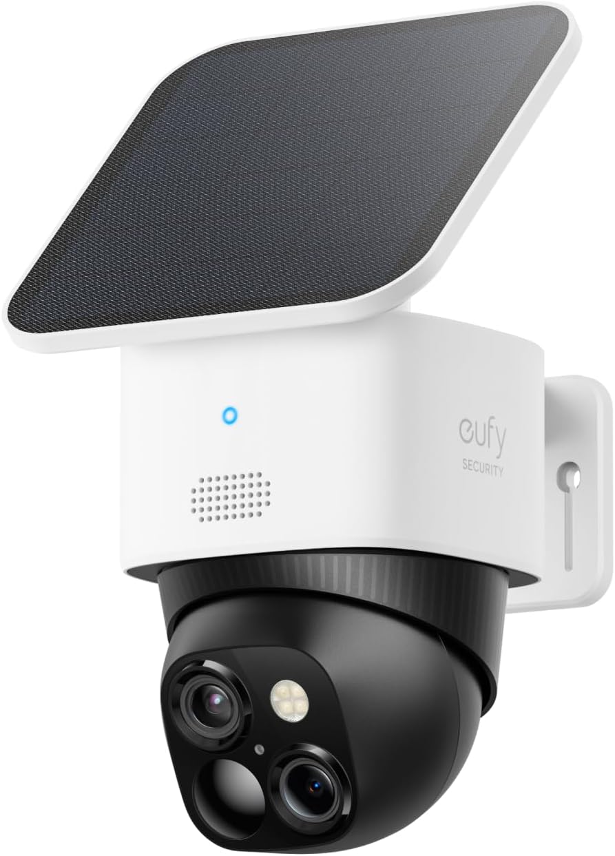 eufy Security SoloCam S340, Solar Security Cameras Wireless Outdoor, Cameras for Home Security, 360° Pan & Tilt Surveillance, No Blind Spots, 2.4 GHz Wi-Fi, No Monthly Fee, HomeBase S380 Compatible 61qjwdocjql. ac sl1500 .jpg