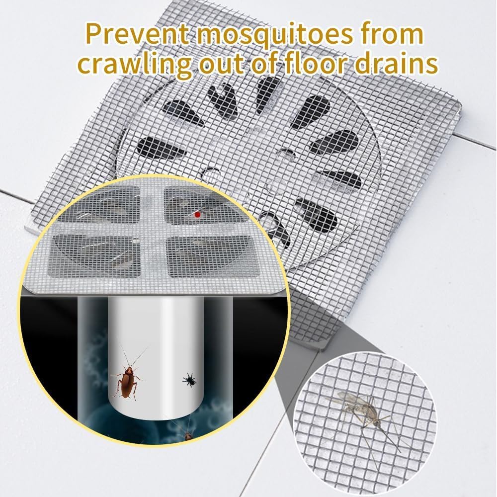 Disposable Hair Drain Stickers, 2026 New Disposable Shower Drain Cover Hair Catcher Bathroom Shower Drain Protector, Mesh Cover Floor Drain Sticker, Square Screen, Easy to Install (A-10Pcs) 71 cgi0fngl. ac sl1000 .jpg