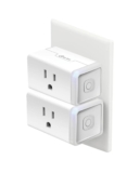 Smart Wi-Fi Outlet Plug 2-Pack, Remote & Voice Control, Wireless Home Automation Compatible with Alexa & Google Assistant, Compact Smart Plugs for Lamps, Fans & Electronics