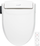 SmartBidet® SB-1000WE Electric Smart Bidet Toilet Seat with Heated Seat, Warm Air Dryer, Temperature Control Wash, and Remote Control, Elongated Seat