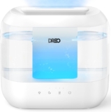 DREO Humidifiers for Bedroom, 4L Top Fill for Large Room, 36H Runtime, 28 dB Quiet Supersized Cool Mist Air Humidifier for Baby Nursery, Plants, Indoor, Night Light, Easy to Clean & Fill, White