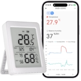 SONOFF AirGuard TH, Indoor Smart Zigbee Temperature and Humidity Sensor, 3.6” LCD Display, App Monitoring with Charts, Notification Alerts, Data Export, Remote Data Display