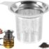 Stainless Steel Tea Infuser Strainers, 2025 New Tea Strainers & Filters for Loose Tea with Heat Proof Handles, Extra Fine Mesh Strainer Cups to Steep Loose Leaf Tea and Coffee (2PCS)