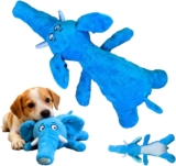 2026 New Dog Toys, Interactive Squeaky Soft Puppy Chew Toy, Indestructible Plush Dog Toy for Aggressive Chewers,Durable Teething Toys for Small Medium Large Dogs (Elephant)