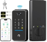 Bestkid Keyless Entry Door Lock with Child Safety Mode, Fingerprint Smart Deadbolt Baby Proof Lock for Front Door Bedroom, Bluetooth App & Built-in WiFi Remote Control, RFID Card, Pin Code, Auto-Lock