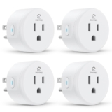 EIGHTREE Smart Plug, WiFi Outlet Works with Alexa & Google Home, Smart Home Socket with Remote Control & Timer Function, 2.4GHz WiFi Only, 4 Packs
