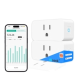 Smart Pro Series Energy Monitoring Plug 15A , WiFi Smart Plugs Work with Alexa and Google Home, Smart Outlet Time Schedule with APP Remote Control, 2.4GHz Wi-Fi Only, ETL FCC Listed 2Pack