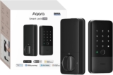Aqara UWB Smart Lock U400, Matter Over Thread, Apple Home Key, Fingerprint Keyless Entry Deadbolt,Touchscreen Keypad, Rechargeable Battery, Supports HomeKit, Alexa, Google, Home Assistant, Black