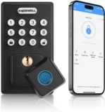 KNOBWELL Smart Lock Deadbolt for Front Door, Fingerprint Keyless Entry Door Lock, Biometric Touch Digital Keypad Deadbolt, Electronic Password Door Locks with Bluetooth and APP Control