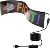 Programmable LED Scrolling Sign – Full Color Display Board with Bluetooth APP Control – Custom Text & GIF Patterns – Perfect for Business Advertising & Car Displays (Full Color, 23″ x 5″)