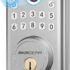 DS10 Keyless Entry Door Lock with Handle – 2 Lever Handles, Fingerprint Door Lock, Keypad Deadbolt, 2 Keys, Code, Smart Locks for Front Door, Auto-Lock, Easy Installation – Satin Nickel
