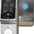 Keyless Entry Fingerprint Digital Smart Lock with Handle & Keypad: Electronic/Electric Lock with Code, App Control Biometric Deadbolt Door Knob for Front, Interior, Exterior & Bedroom Door (Silver)