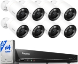 REOLINK 12MP Security Camera System Commercial, 8pcs H.265 12MP PoE Security Cameras Outdoor, Person Vehicle Pet Detection, Spotlight Color Night Vision, 16CH NVR 4TB HDD, RLK16-1200B8-A