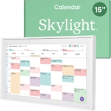 Skylight Calendar: 15-inch Wall Planner Digital Calendar & Chore Chart, Smart Touchscreen Interactive Display for Family Schedules – Wall Mount Included, Great for Organizing Your 2026 Calendar