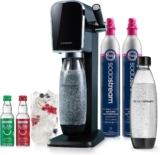 SodaStream – ART Sparkling Water Maker | VALUE BUNDLE | CQC CO2 system | Includes 2x CO2 Cylinders, 2x 32 Fl Oz Dishwasher Safe Bottles, 2x Bubly Flavor Drops | Combine with Pepsi Flavors | Black