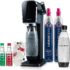 SodaStream – Terra Soda Streaming Machine – STARTER KIT – Sparkling Water Maker with CO2 & Bubly Drop – Eco-Friendly, No Batteries Needed – Black