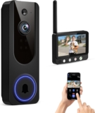 Wireless Video Doorbell Camera with 4.3″ Indoor Visual Base Station, Two Way Talk, Smart AI Motion Detection, Night Vision, Cloud Storage.