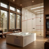 Empava Luxury 79″ Dual-Zone Hot & Cold Tub: Whirlpool Bathtub with Hydro-Massage & Cold Plunge with Smart Chiller – Featuring Ozone, App Control for Recovery & Wellness Rituals