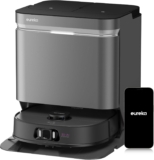 Eureka J15 Ultra Self Emptying Robot Vacuum, 19,000 Pa Suction, Flex-Arm Design, 167℉ Water Washing & 131°F Air Drying, AI Obstacle Avoidance, Black