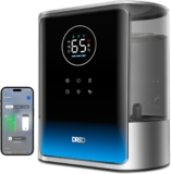 DREO 8L Smart Humidifier Large Room 600ft², HM717S, 80H Runtime Supersized Warm and Cool Mist Humidifiers for Bedroom Baby, 28dB Quiet Air Humidifier for Plants Indoor, Home, Whole House, Silver