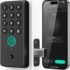 igloohome (New!) Deadbolt Go Smart Lock (Satin Nickel) w/Fingerprint, Digital Keys, Remote PIN Codes, WiFi Bridge (Sold Separately) – Tested to ANSI Standards, Easy to Install.