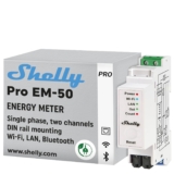 Shelly Pro EM 50A | Wi-Fi & LAN Energy Meter with Contactor Control | DIN-Rail | Home Automation | Bluetooth Gateway | Compatible with Alexa & Google Home | No Hub Required | Power Monitoring