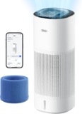 DREO Smart Evaporative Humidifier Large Room up to 1000ft², 800ml/h High Output Air Humidifiers for Bedroom, 10L, 50H Long Runtime with Precise Humidification for Plants, Home, Office, White, HHM774S